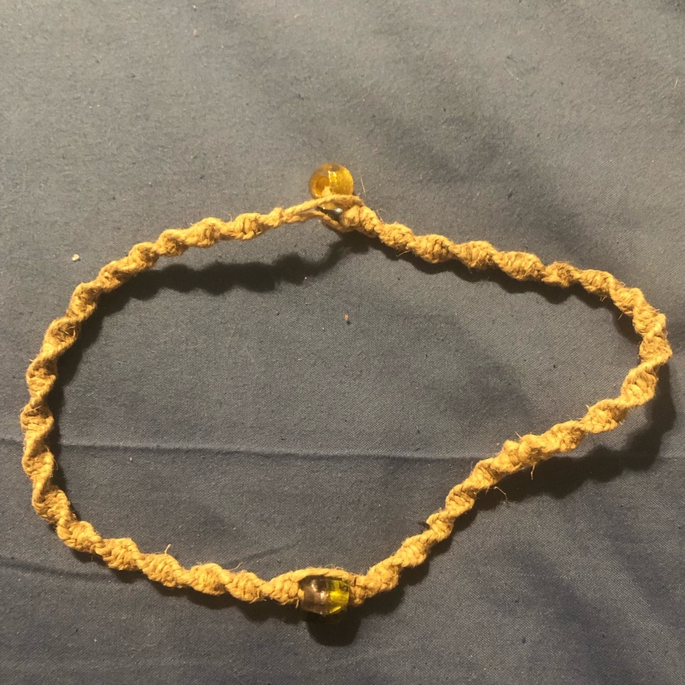 Hand crafted hemp necklace